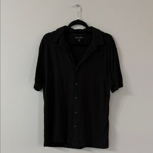 Banana Republic Classic Black button up linen blend shirt XL